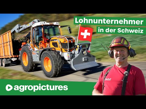 Lohnunternehmer Doku: NAF GmbH in der Schweiz | Baumfällung mit Pfanzelt Pm Trac 3830 und Fällkran