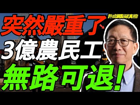 突然严重了！防止返乡滞乡！3亿农民工无路可退！许成钢点破真相！