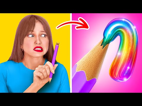 Student vs. Teacher Challenge! 🍎📚 Genius School Hacks & DIY Art by 123 GO! Infinity