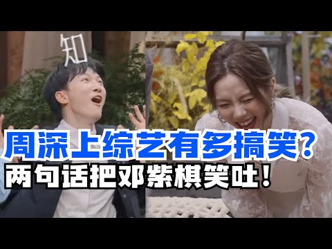 千万别让周深开口说话：三言两语逗得邓紫棋直跺脚，笑翻张栋梁！#八卦 #娱乐 #zhoushen