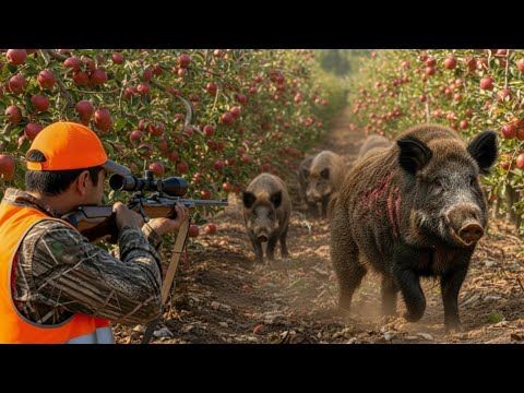 How Hunters Take Down Wild Hogs with Precise and Perfect Shots | Wild Boar Hunting