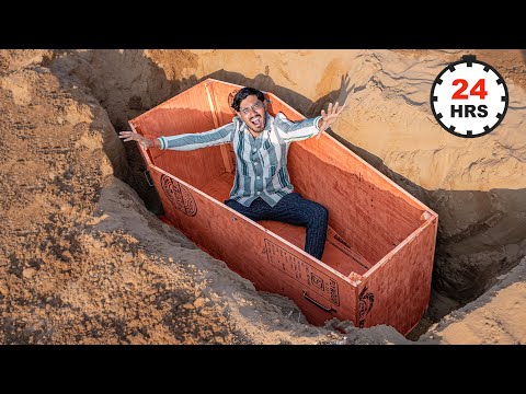 24 घंटे ज़मीन में ज़िंदा दफ़न | 24 Hours Buried Alive Underground Challenge- Will I Survive?