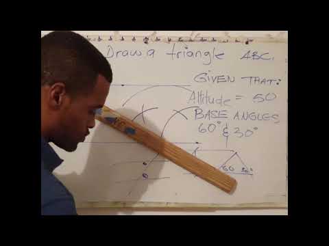 How to construct a triangle when given altitude and base angles.