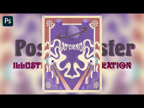 Psychedelic Poster Illustration | Timelapse | Photoshop