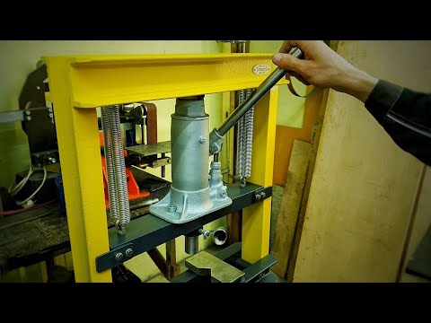 Making The Hydraulic Press - DIY Hydraulic Shop Press from scrap metal