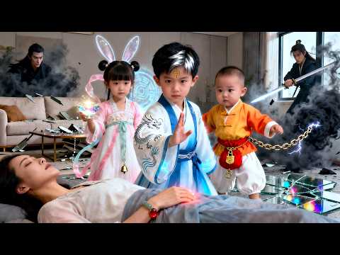 “想當我們的爹地？先接住這記仙法！”天才三寶覺醒异能，逆天改命強勢護媽！天上神仙哭喊：小祖宗們快回天界上班啦！❤️#短劇 #drama #情感  #萌宝 #福宝