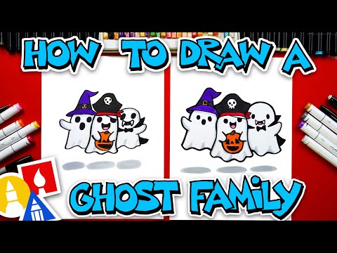 How To Draw A Funny Ghost Family