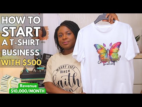 How To Start A T-shirt Business At Home with $500 | Home-Based Business Ideas | Printing Business