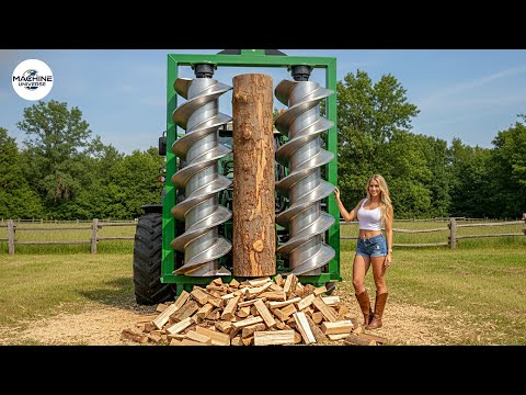 25 Jaw-Dropping Firewood Processors in Action | Dangerous Homemade Wood Cutting Machines #44