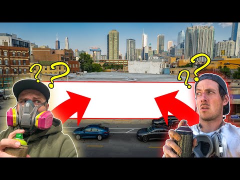 Two Strangers Paint Massive Mural Collab on Bustling Street!
