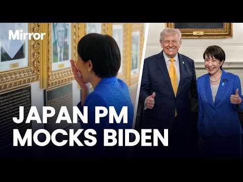 Japan's PM laughs at Joe Biden's 'autopen' portrait after Trump's Pearl Harbor BLUNDER