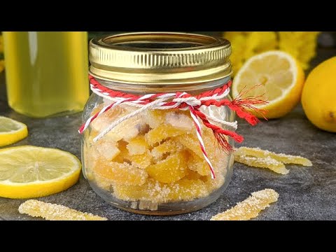 Ecorces de citrons confits : Recette pour les weekends / Bonbons de citron /Comment peler 1 citron