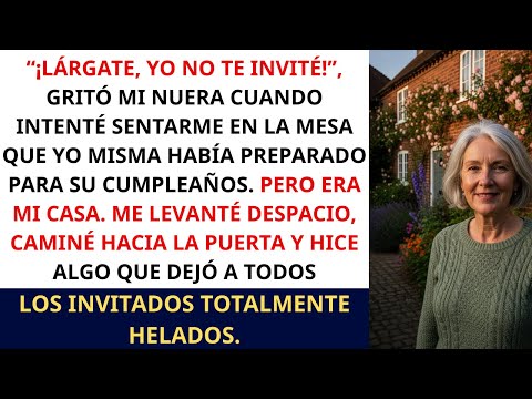 Mi nuera gritó  “¡Lárgate, yo no te invité!” en mi propia casa… y lo que hice después los congeló