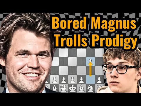 Magnus Carlsen Humbles 15 yo Chess Whiz w/ WORST Opening In EXISTENCE!