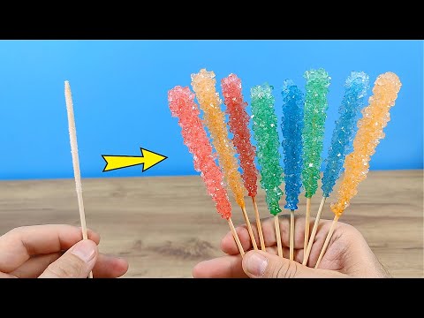 I grew huge colorful crystals from regular sugar! How? It's very simple!