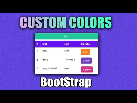 Bootstrap 5 - Custom colors ¡fácil y rápido!
