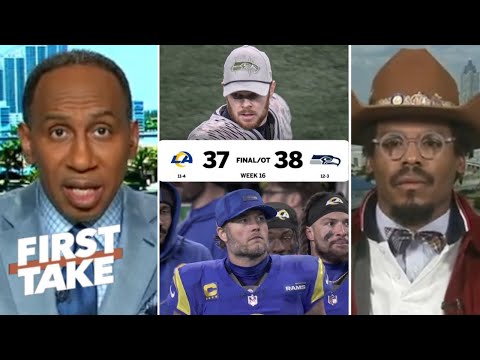 FIRST TAKE | Sam Darnold is going to Super Bowl! - Stephen A. on Seahawks comeback, beat Rams 38-37
