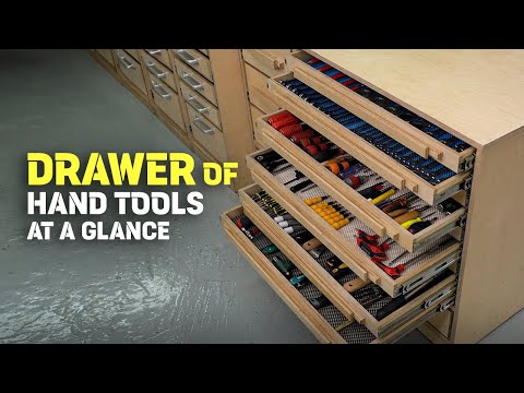 Drawer of hand tools at a glance / DIY