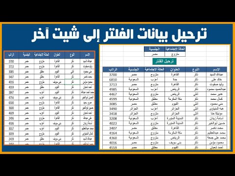 كيفية فلترة البيانات و ترحيل بيانات الفلتر إلى شيت آخر فى الإكسل VBA