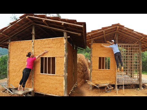 300 Days Build A House With Tiled Roof And Mud Walls /TIMELAPSE from Start To Finish