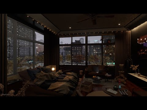 Tranquil Late Afternoon With Autumn Rain | Rain Sounds, Rain On Window Sounds