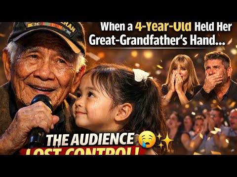 When a 4-Year-Old Held Her Great-Grandfather’s Hand… The Audience Lost Control 😢✨