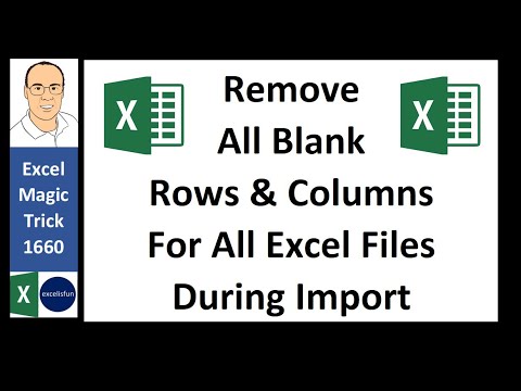 Excel Power Query Remove Blank Rows & Columns in All Excel Files During Import. EMT 1660.