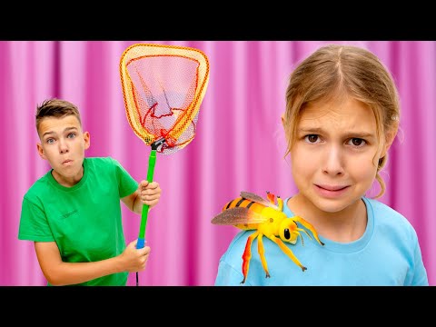 Catch the Bugs! Kids Rescue ⚠️🪰Dad and Learn About Insects
