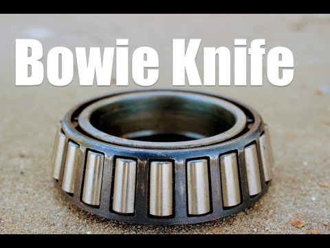 Forging A Big Bowie Knife From A Truck Bearing, Blacksmithing, Knifemaking, period piece, bladesmith