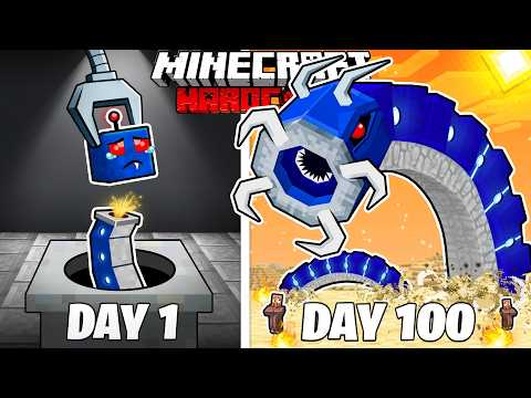 I Survived 100 Days as a MECHA WORM in HARDCORE Minecraft