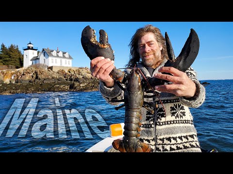Greg's First Time on the Atlantic Ocean - Catch & Cook LOBSTER
