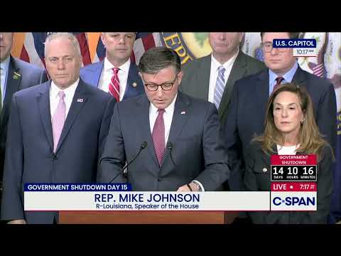 Speaker Johnson and House GOP Leadership Give Remarks on Day 15 of Government Shutdown