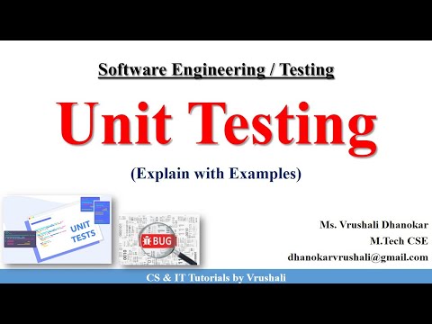 SE 45 : Unit Testing with Example | Software Engineering Full Course  @CS & IT Tutorials by Vrushali 👩‍🎓