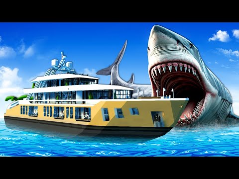 Megalodon Survival on a SUPER YACHT! (Stormworks)