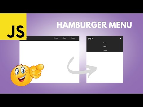 JavaScript - How to Create a Responsive Hamburger Menu with HTML, CSS, & JavaScript