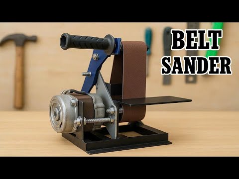 How I Built a Belt Sander From an Old Washing Machine Motor – Step-by-Step | DIY Woodworking Tools