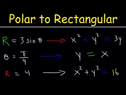 Polar Equations to Rectangular Equations, Precalculus, Examples and Practice Problems