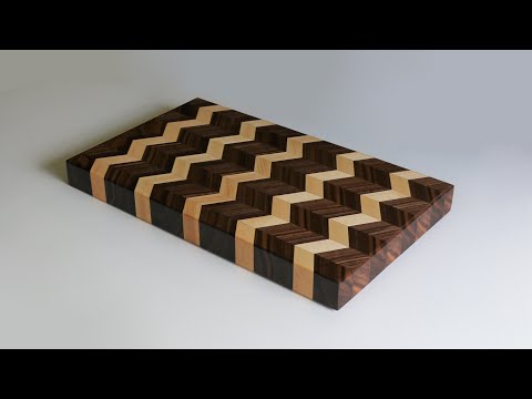 Making a 3D Chevron Patterned Cutting Board Tutorial
