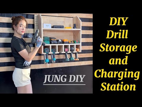 I Build Drill Storage and Charging Station |  DIY Drill Charging station