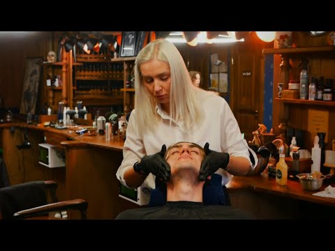 ASMR LADY BARBER💈Royal Shave and Premium Head Massage Treatments