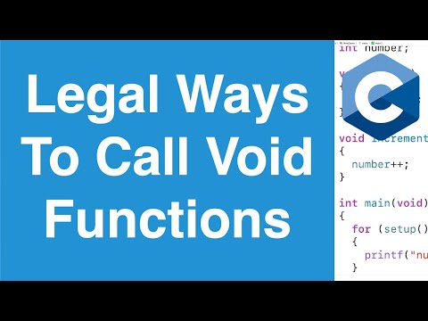 Legal Ways To Call Void Functions | C Programming Tutorial