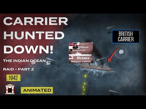 How Japan Destroyed British Carrier HMS Hermes: Indian Ocean Raid, 1942 - Animated
