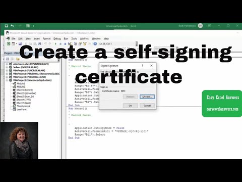 How and why to create a self-signing certificate for your Excel macros