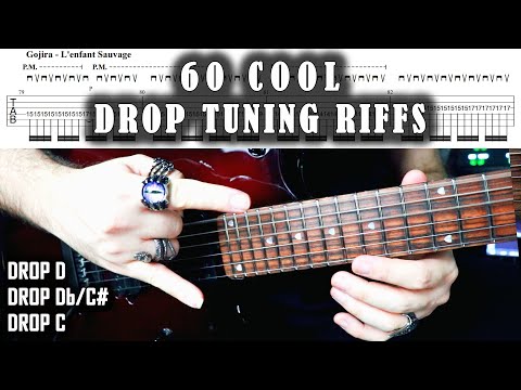 60 Cool Drop Tuning Guitar Riffs To Learn | With Tabs