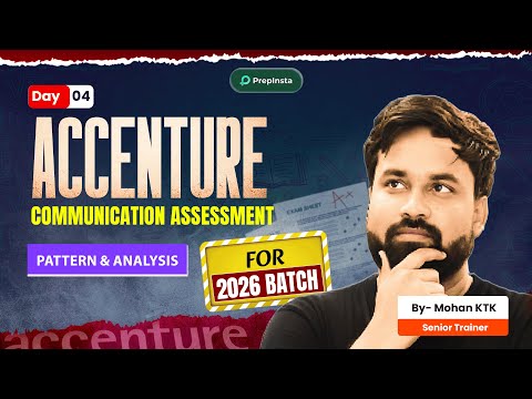 LIVE 🔴 Accenture Communication Assessment 2026 | Analysis & Pattern Explanation