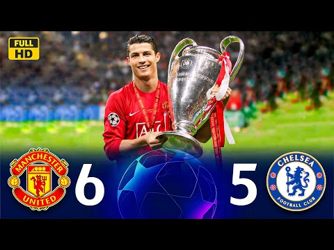 ملخص كامل - "مانشيستر يونايتد(1-1)تشيلسي(6-5) / نهائي مجنون 🤯/نهائي دوري الابطال [2008] FHD