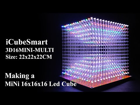 iCubeSmart 16x16x16 Led Cube 3D16MINI Installation Process Video