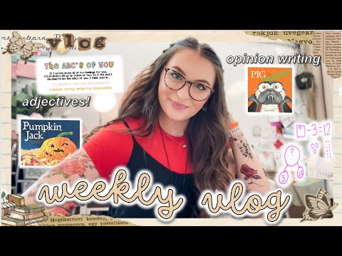 [vlog 15] week in the life ft. tat your teacher! (book reviews, pumpkins, missing numbers + more)