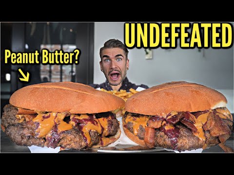 IMPOSSIBLE BURGER CHALLENGE (Over 9lb) | Viral Food Challenge | Peanut Butter Burger | El Gigante