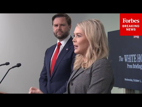 BREAKING NEWS: Karoline Leavitt & JD Vance Hold White House Press Briefing Amidst Govt Shutdown
